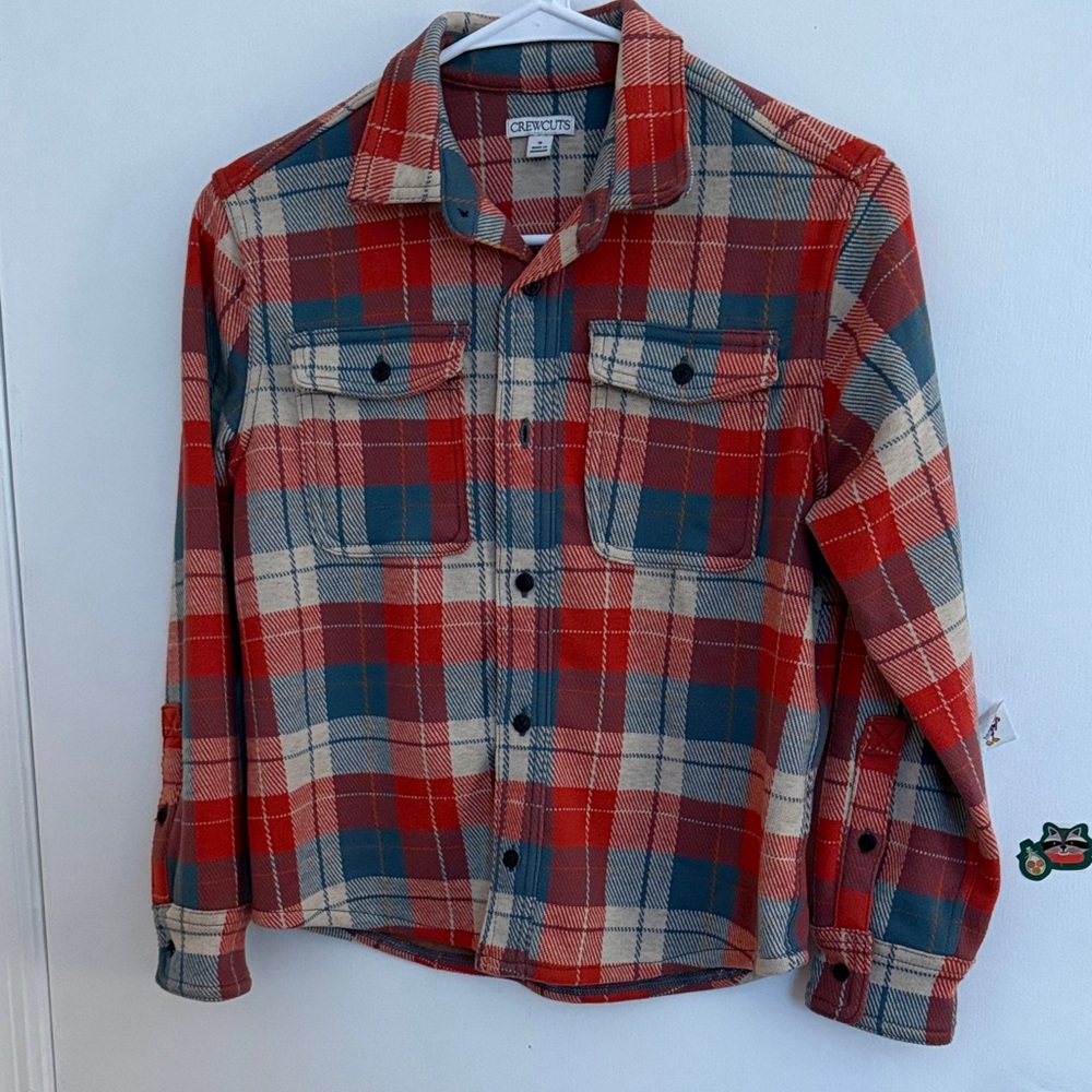 Kids' long-sleeve Seaboard soft-knit shirt in plaid